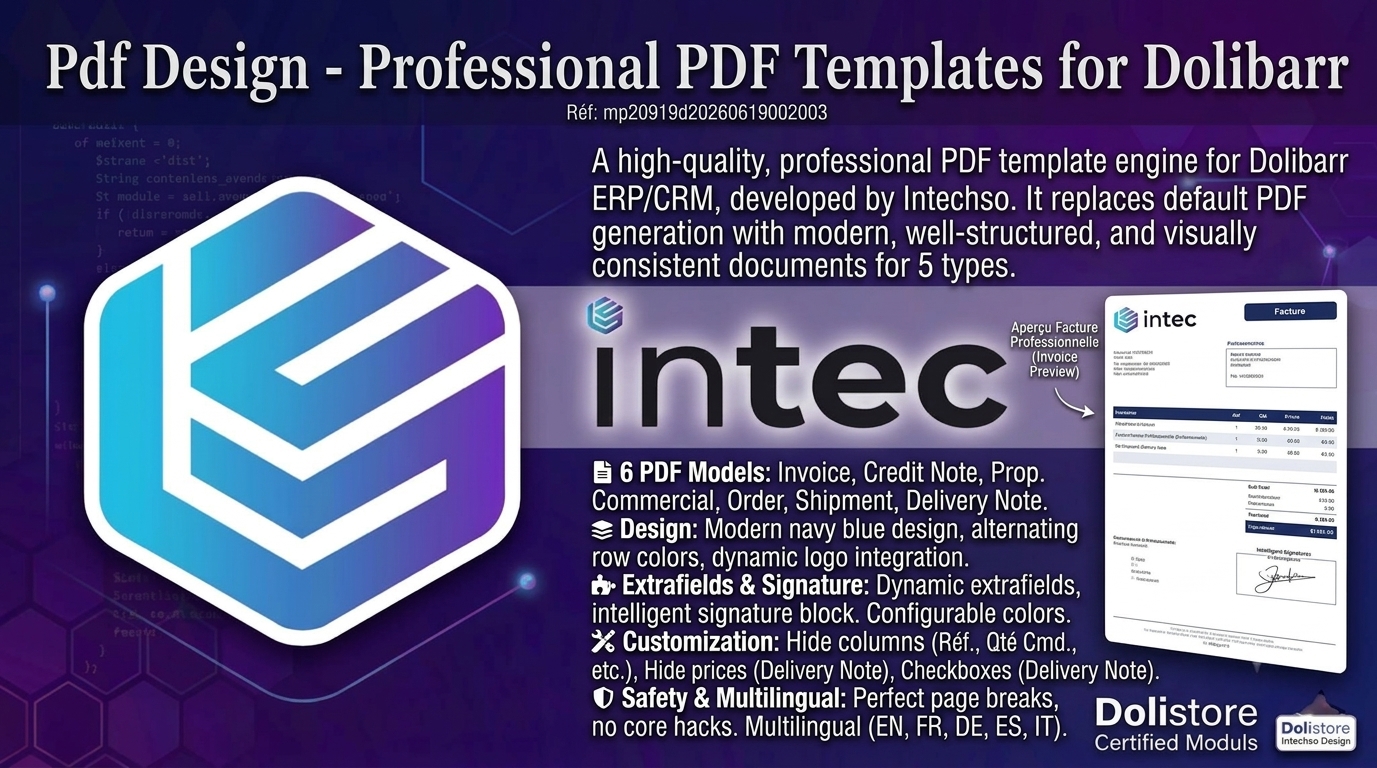 module pdf dolibarr pdfdesign personnalisation pdf